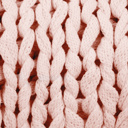 Blush Chunky Knit Throw Blanket Chunky Hand-Knit Oversized