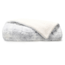  Throw Blanket Faux Fur Light Gray Tie Dye