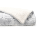  Throw Blanket Faux Fur Light Gray Tie Dye