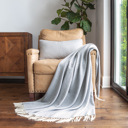  Throw Blanket Herringbone with Fringed Edges