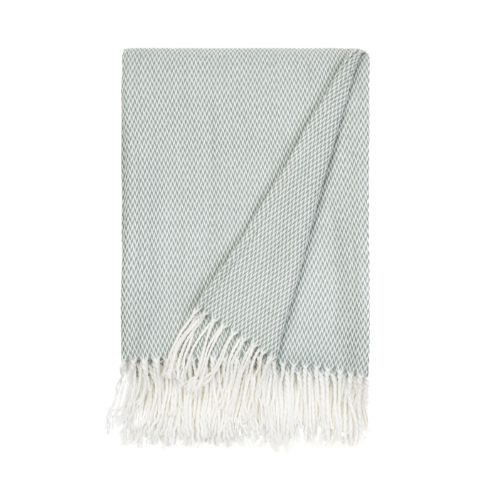 Throw Blanket Herringbone with Fringed Edges