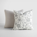  2-Pack Seed Stitch Knit and Cotton Patterned Decor Throw Pillows - Light Gray