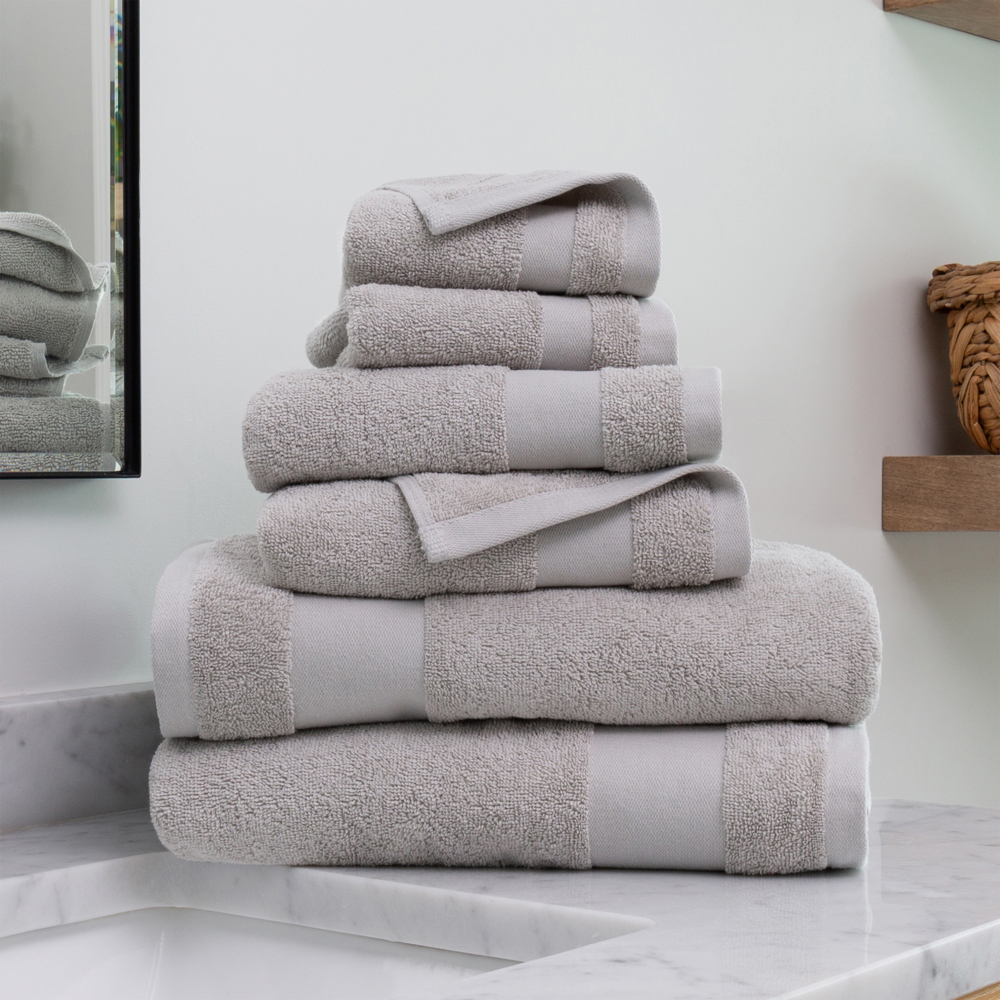 Hotel-Quality 6 Piece Bath Towel Set - 100% Ring Spun Cotton, Ultra Plush, Absorbent