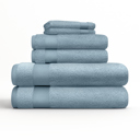 Light Blue 6-piece Hotel-Quality 6 Piece Bath Towel Set - 100% Ring Spun Cotton, Ultra Plush, Absorbent