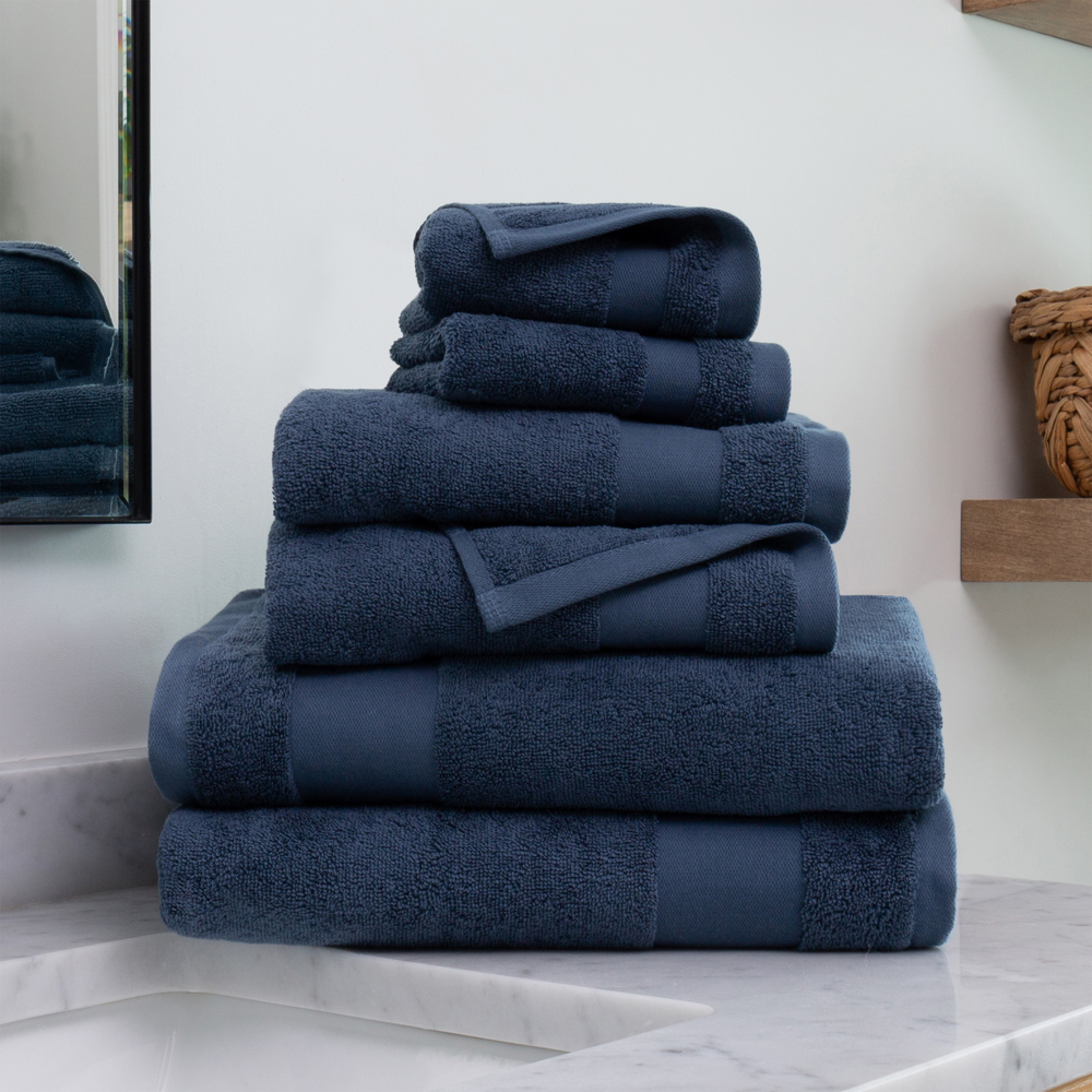 Hotel-Quality 6 Piece Bath Towel Set - 100% Ring Spun Cotton, Ultra Plush, Absorbent