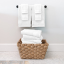 White 6-piece Hotel-Quality 6 Piece Bath Towel Set - 100% Ring Spun Cotton, Ultra Plush, Absorbent