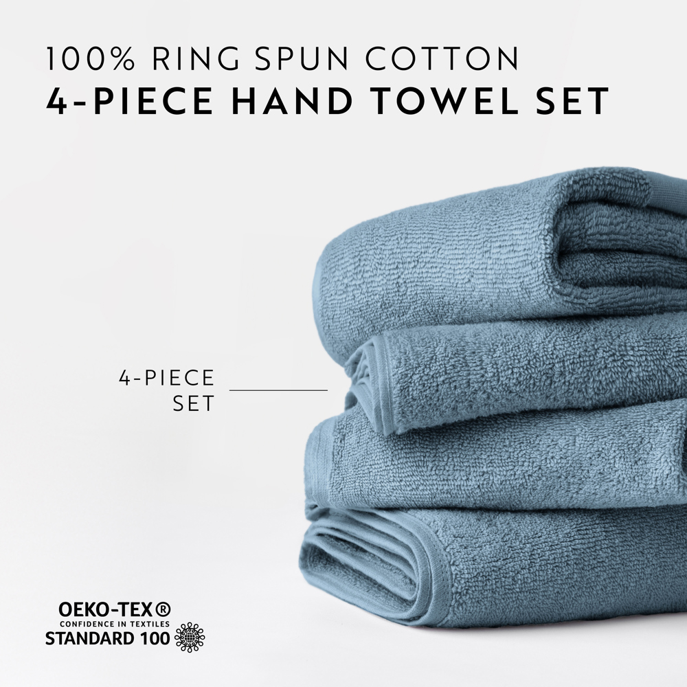 Hotel-Quality Bath, Hand and Wash Towel Sets - 100% Ring Spun Cotton, Ultra Plush, Absorbent