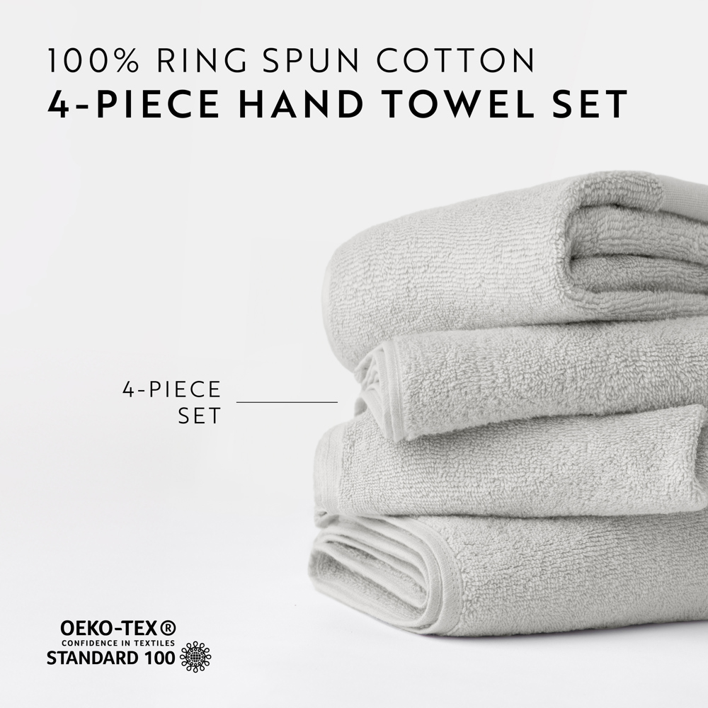 Hotel-Quality Bath, Hand and Wash Towel Sets - 100% Ring Spun Cotton, Ultra Plush, Absorbent