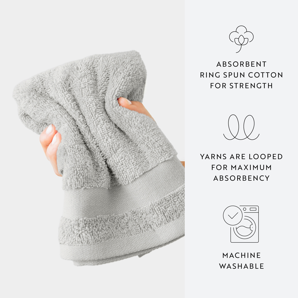 Hotel-Quality Bath, Hand and Wash Towel Sets - 100% Ring Spun Cotton, Ultra Plush, Absorbent