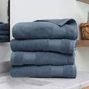 Light Blue 4-piece Hotel-Quality Bath, Hand and Wash Towel Sets - 100% Ring Spun Cotton, Ultra Plush, Absorbent