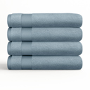 Light Blue 4-piece Hotel-Quality Bath, Hand and Wash Towel Sets - 100% Ring Spun Cotton, Ultra Plush, Absorbent