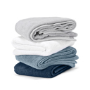 Light Blue 4-piece Hotel-Quality Bath, Hand and Wash Towel Sets - 100% Ring Spun Cotton, Ultra Plush, Absorbent