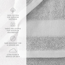 Light Gray 4-piece Hotel-Quality Bath, Hand and Wash Towel Sets - 100% Ring Spun Cotton, Ultra Plush, Absorbent