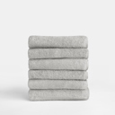 Light Gray 6-piece Hotel-Quality Bath, Hand and Wash Towel Sets - 100% Ring Spun Cotton, Ultra Plush, Absorbent