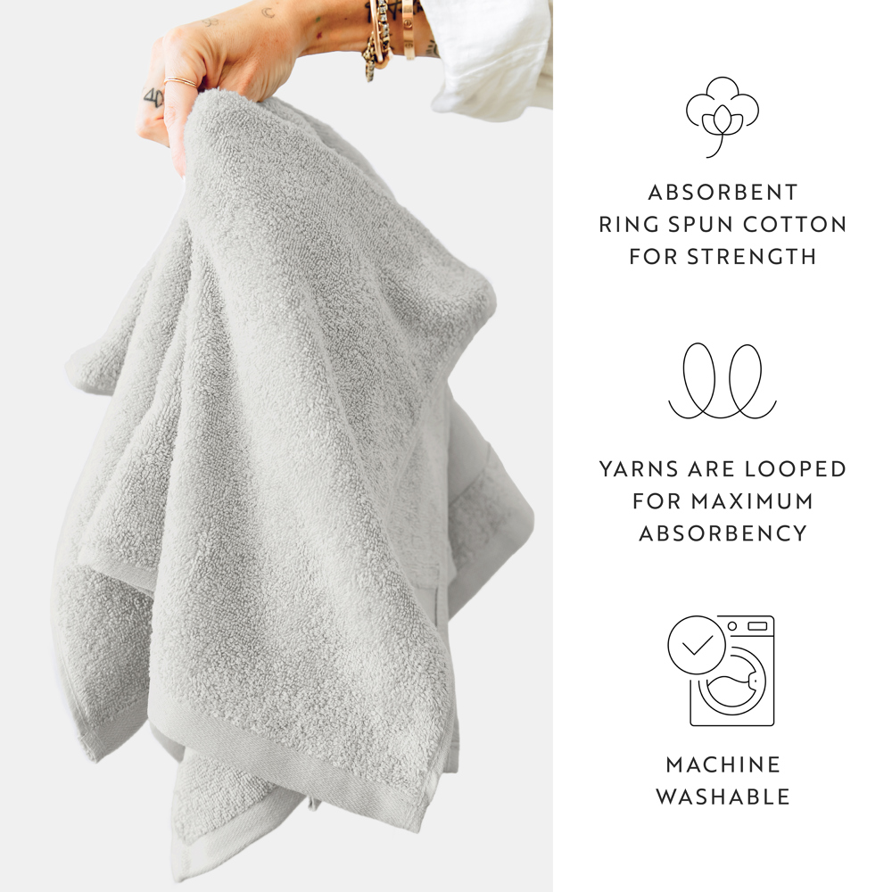 Hotel-Quality Bath, Hand and Wash Towel Sets - 100% Ring Spun Cotton, Ultra Plush, Absorbent