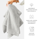 Light Gray 6-piece Hotel-Quality Bath, Hand and Wash Towel Sets - 100% Ring Spun Cotton, Ultra Plush, Absorbent