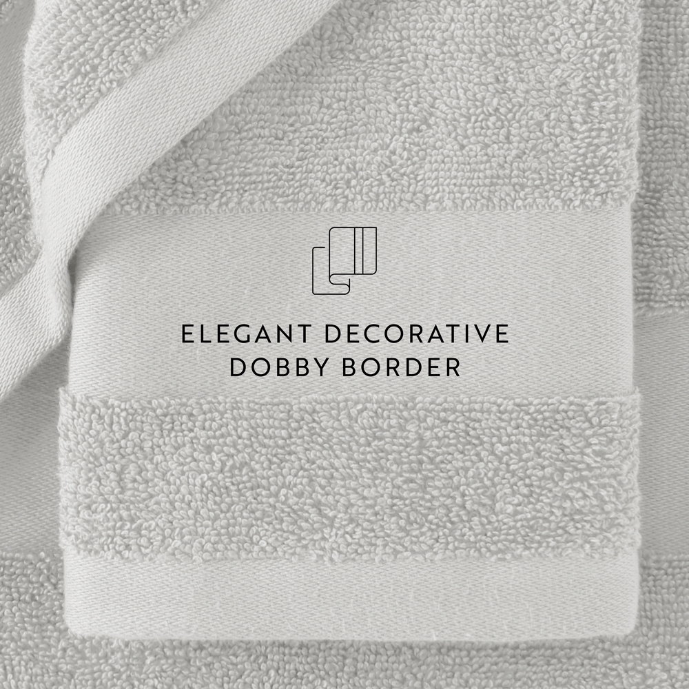 Hotel-Quality Bath, Hand and Wash Towel Sets - 100% Ring Spun Cotton, Ultra Plush, Absorbent