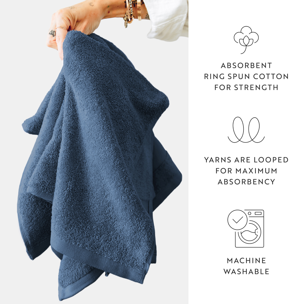 Hotel-Quality Bath, Hand and Wash Towel Sets - 100% Ring Spun Cotton, Ultra Plush, Absorbent