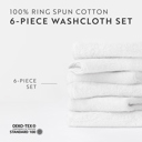 White 6-piece Hotel-Quality Bath, Hand and Wash Towel Sets - 100% Ring Spun Cotton, Ultra Plush, Absorbent