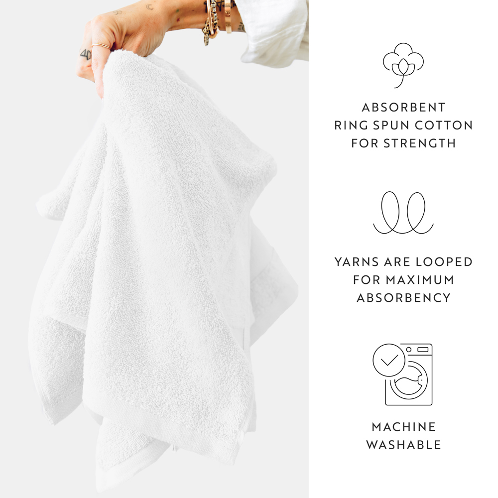 Hotel-Quality Bath, Hand and Wash Towel Sets - 100% Ring Spun Cotton, Ultra Plush, Absorbent