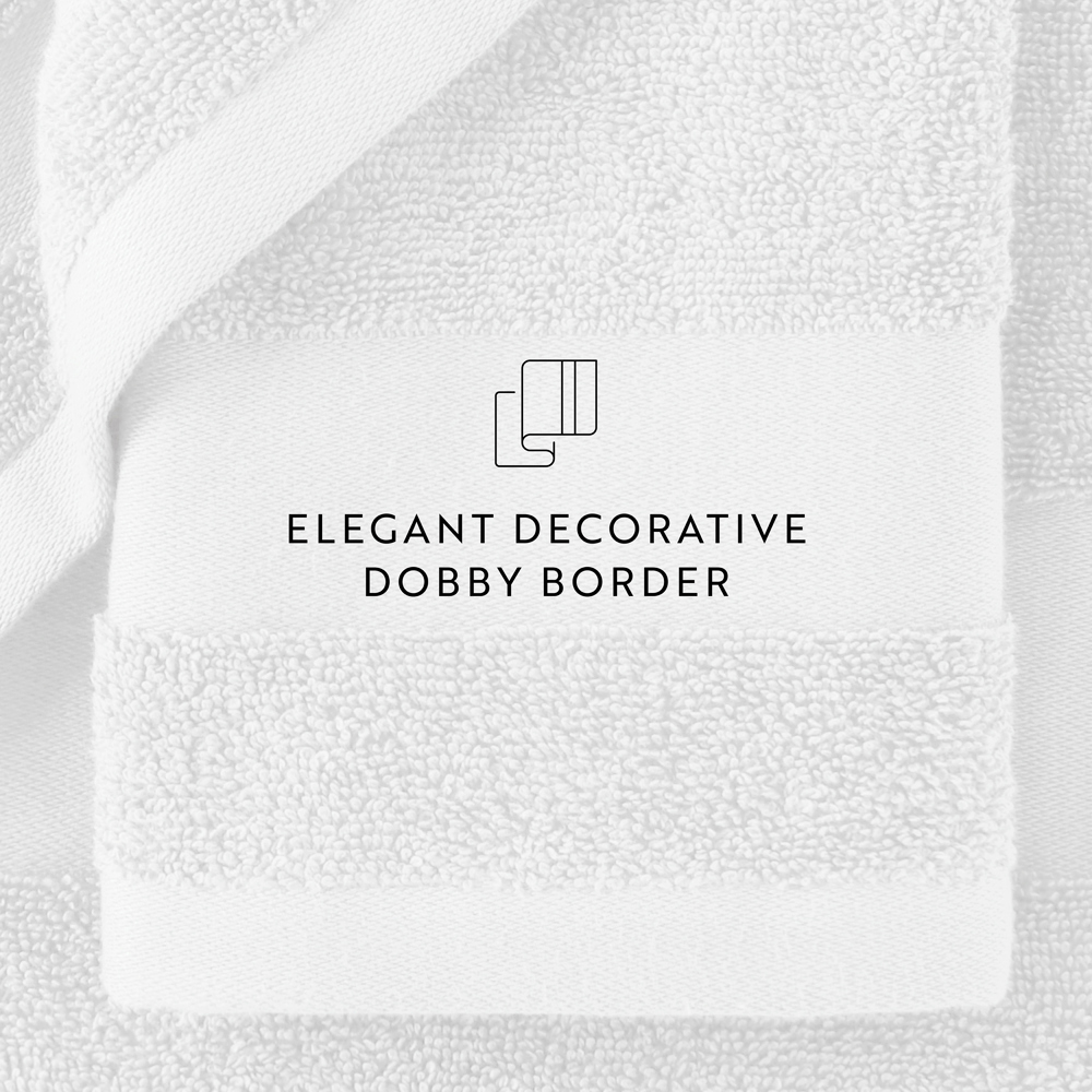 Hotel-Quality Bath, Hand and Wash Towel Sets - 100% Ring Spun Cotton, Ultra Plush, Absorbent