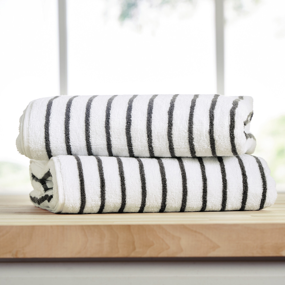 Cabana Stripe Beach Pool Towels - 100% Ring Spun Cotton, Ultra Soft, Plush and highly Absorbent, 30 x 70