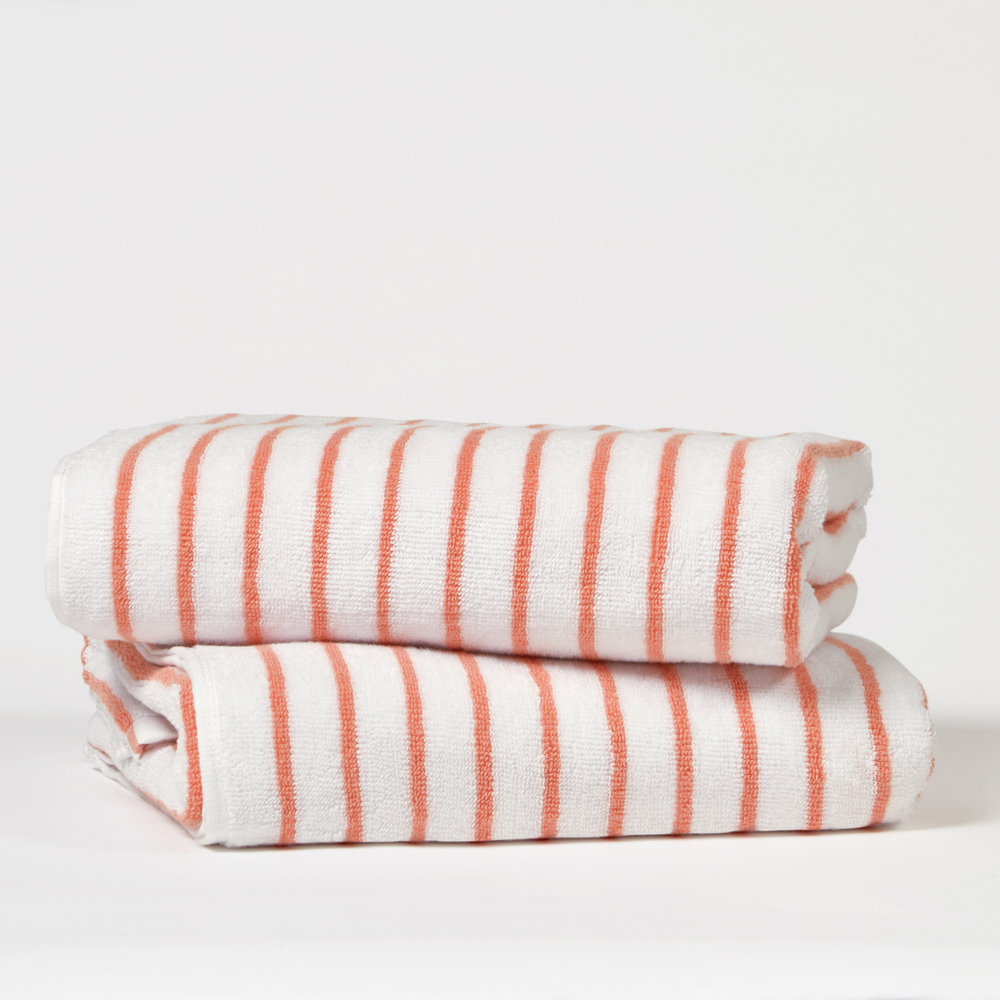 Cabana Stripe Beach Pool Towels - 100% Ring Spun Cotton, Ultra Soft, Plush and highly Absorbent, 30 x 70