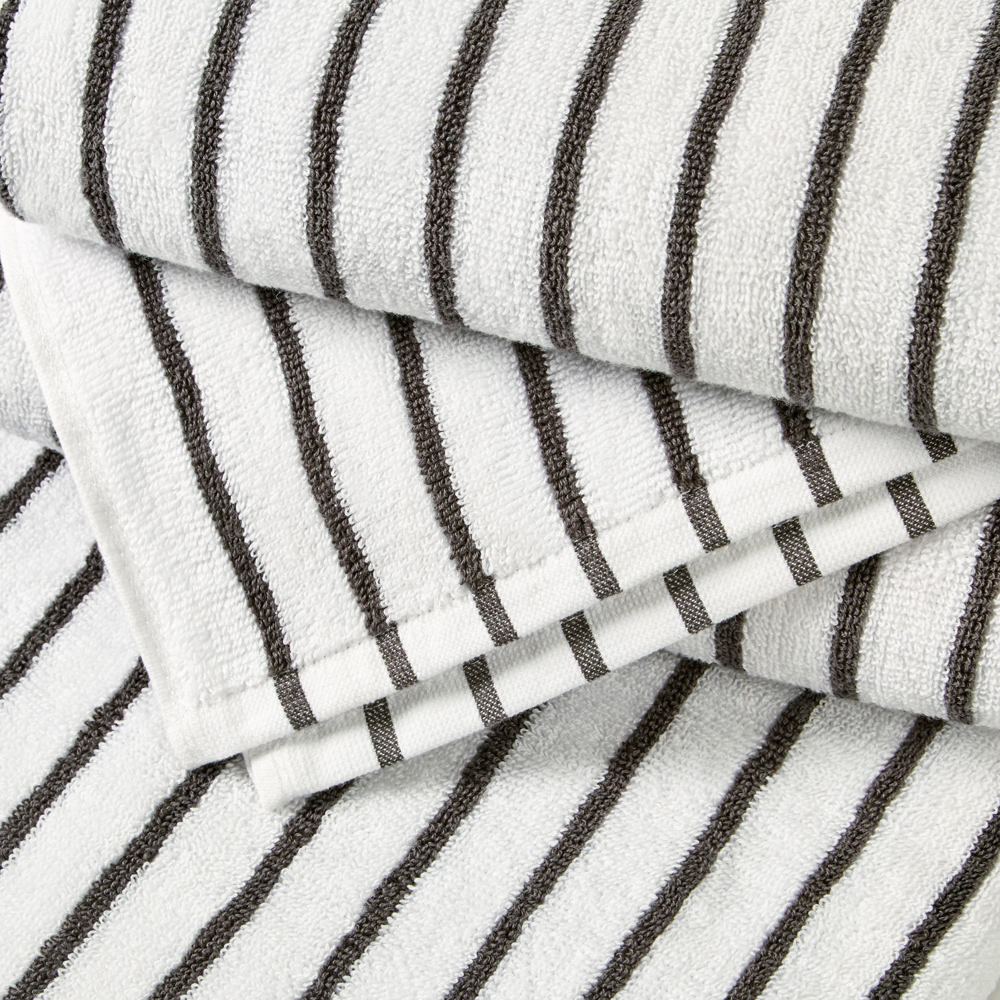 Cabana Stripe Beach Pool Towels - 100% Ring Spun Cotton, Ultra Soft, Plush and highly Absorbent, 30 x 70