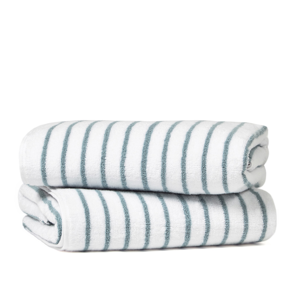 Cabana Stripe Beach Pool Towels - 100% Ring Spun Cotton, Ultra Soft, Plush and highly Absorbent, 30 x 70