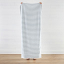 Navy 2-piece Cabana Stripe Beach Pool Towels - 100% Ring Spun Cotton, Ultra Soft, Plush and highly Absorbent, 30 x 70