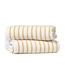 Coral 2-piece Cabana Stripe Beach Pool Towels - 100% Ring Spun Cotton, Ultra Soft, Plush and highly Absorbent, 30 x 70