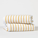 Coral 2-piece Cabana Stripe Beach Pool Towels - 100% Ring Spun Cotton, Ultra Soft, Plush and highly Absorbent, 30 x 70