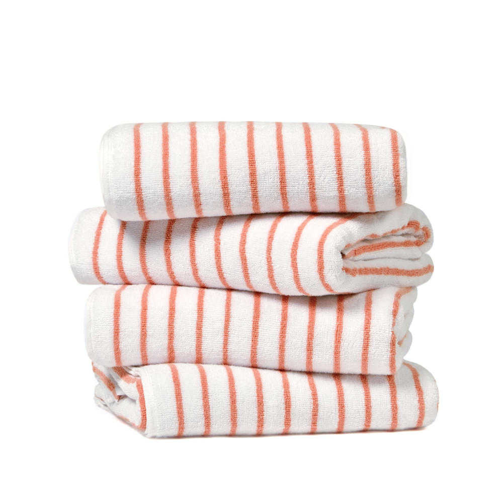 Cabana Stripe Beach Pool Towels - 100% Ring Spun Cotton, Ultra Soft, Plush and highly Absorbent, 30 x 70