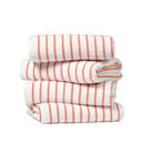 Gray 4-piece Cabana Stripe Beach Pool Towels - 100% Ring Spun Cotton, Ultra Soft, Plush and highly Absorbent, 30 x 70