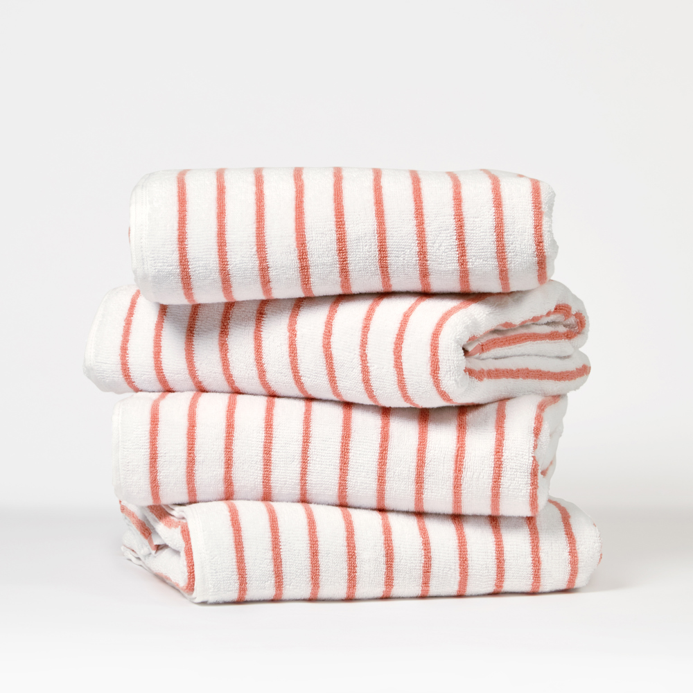 Cabana Stripe Beach Pool Towels - 100% Ring Spun Cotton, Ultra Soft, Plush and highly Absorbent, 30 x 70