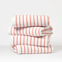 Gray 4-piece Cabana Stripe Beach Pool Towels - 100% Ring Spun Cotton, Ultra Soft, Plush and highly Absorbent, 30 x 70