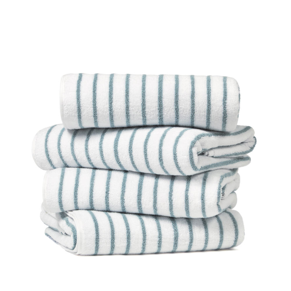 Cabana Stripe Beach Pool Towels - 100% Ring Spun Cotton, Ultra Soft, Plush and highly Absorbent, 30 x 70