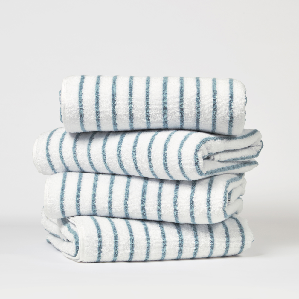 Cabana Stripe Beach Pool Towels - 100% Ring Spun Cotton, Ultra Soft, Plush and highly Absorbent, 30 x 70