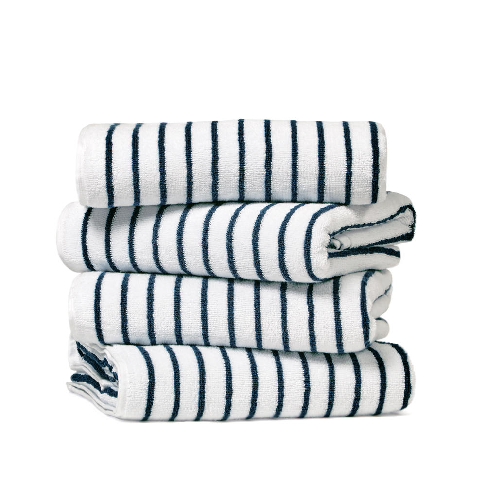 Cabana Stripe Beach Pool Towels - 100% Ring Spun Cotton, Ultra Soft, Plush and highly Absorbent, 30 x 70