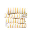 Coral 4-piece Cabana Stripe Beach Pool Towels - 100% Ring Spun Cotton, Ultra Soft, Plush and highly Absorbent, 30 x 70