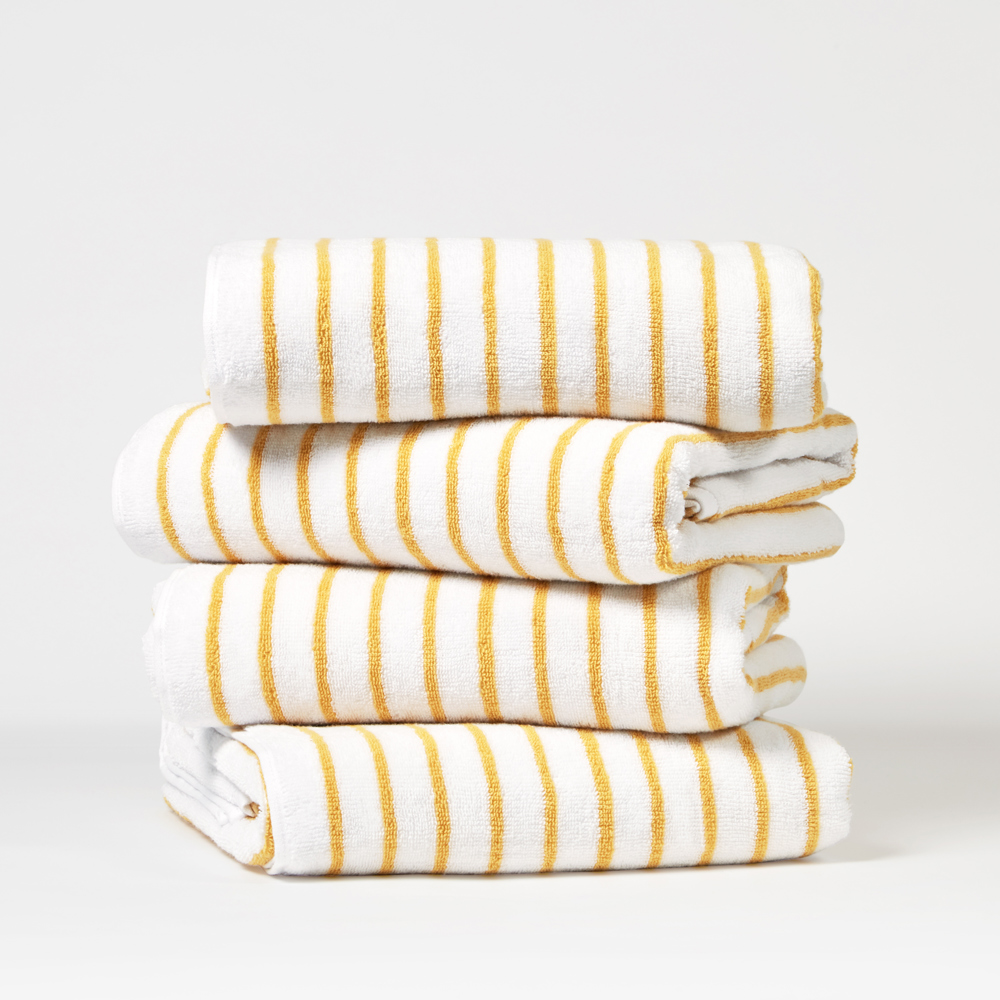 Cabana Stripe Beach Pool Towels - 100% Ring Spun Cotton, Ultra Soft, Plush and highly Absorbent, 30 x 70