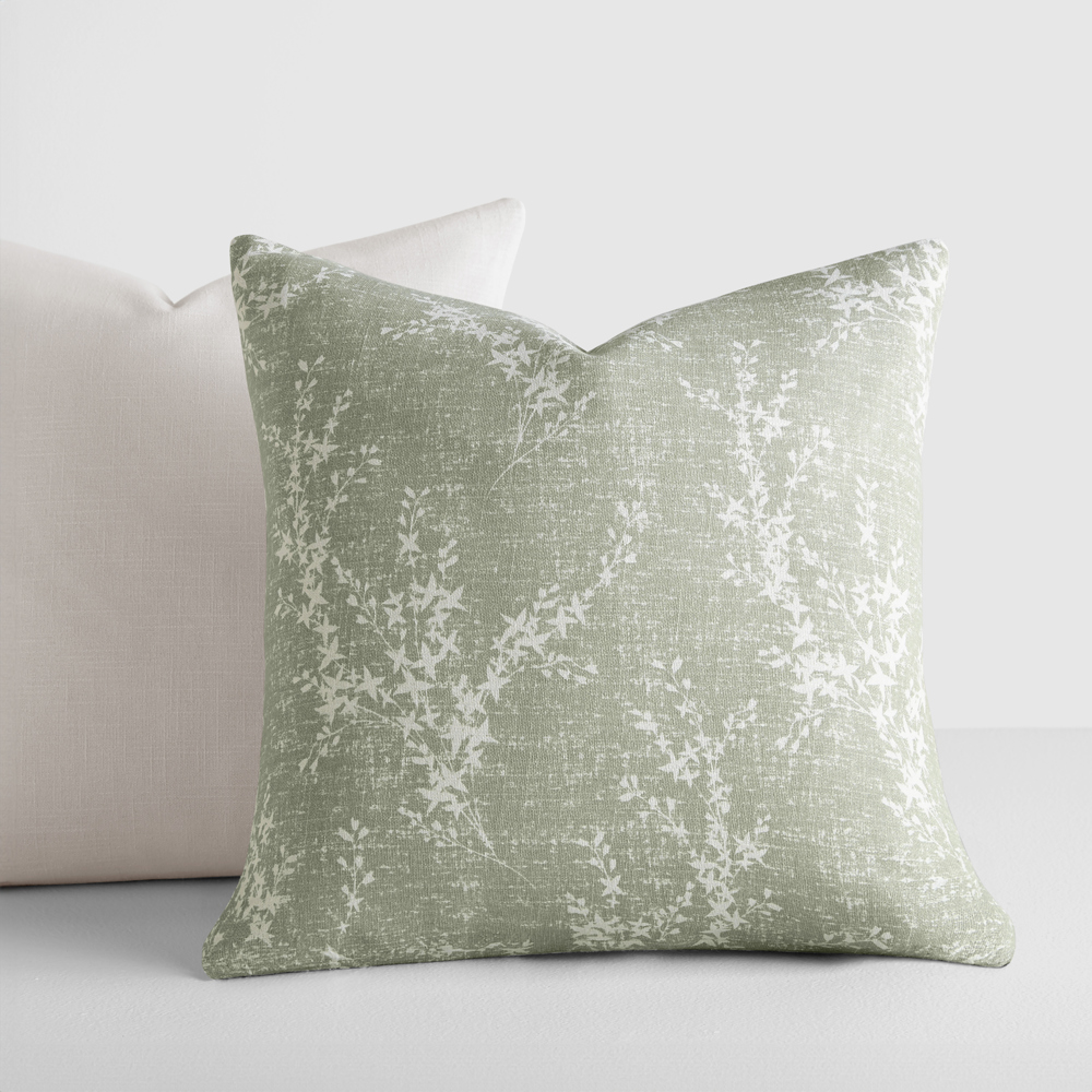 2-Pack Cotton Slub Decor Throw Pillows - Willow Green