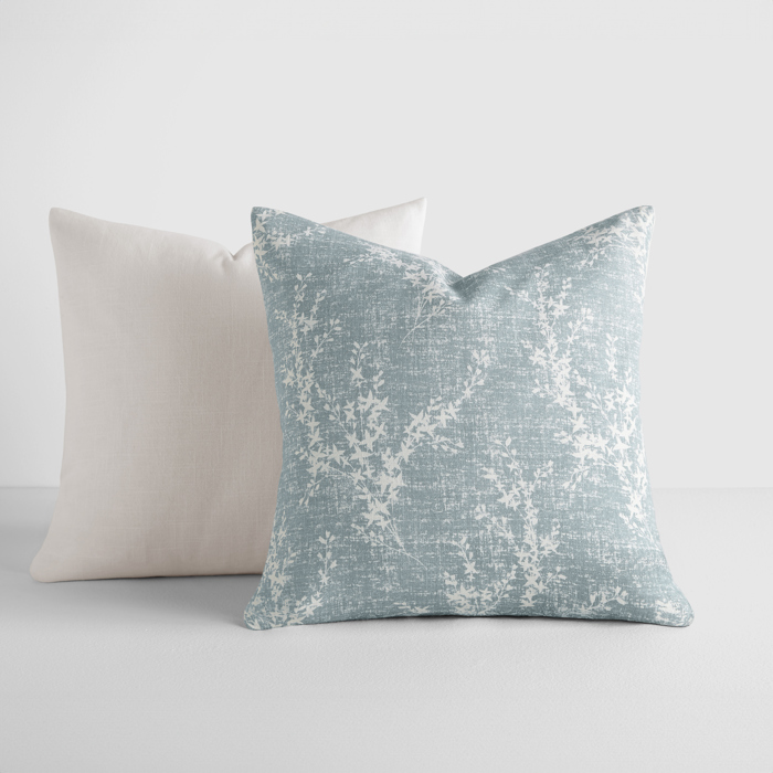 2-Pack Cotton Slub Decor Throw Pillows - Willow Light Blue