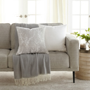 Willow Light Gray 2-Pack Cotton Slub Decor Throw Pillows - Willow Light Gray