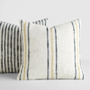  2-Pack Decor Throw Pillows Yarn-Dyed Bengal Stripe and Framed Stripe in Blue