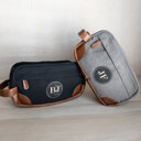  Customizable Toiletry Bag with Leather Patch - Durable, Water-Resistant & Spacious