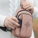 Blush Custom Personalized Crossbody Bag – Creekside Collection with Adjustable Strap & Multiple Pockets