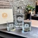  Custom Engraved Whiskey Decanter & Two Custom Engraved Whiskey Glasses