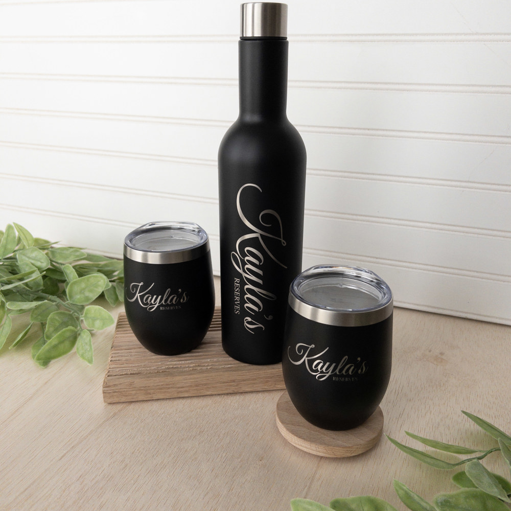 Insulated SIPY Wine Bottle and Tumbler Set