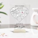  Personalized Acrylic Stand "Where Our Hearts Met" Personalized Acrylic Plaque